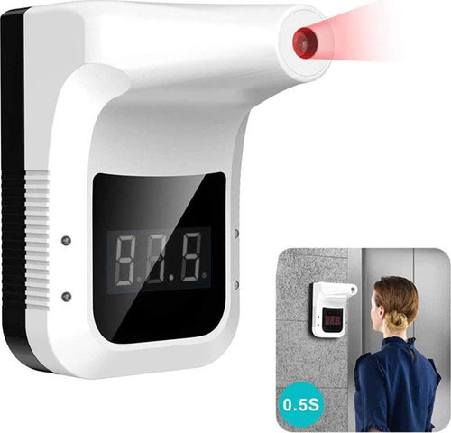 Termometro a infrarossi Frontale a Parete Automatico, Strumento di misurazione della Temperatura Senza Contatto Risultati istantanei precisi per l'entrata della comunità della Scuola del supermercato palestre micro usb 0-50°