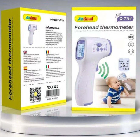 Termometro Digitale Senza Contatto Per Misurazione Della Fronte Bambini Q-t114 Salute e cura della persona/Prodotti e apparecchiature mediche/Apparecchi diagnostici e di monitoraggio/Termometri e accessori/Termometri/Termometri da fronte Trade Shop italia - Napoli, Commerciovirtuoso.it
