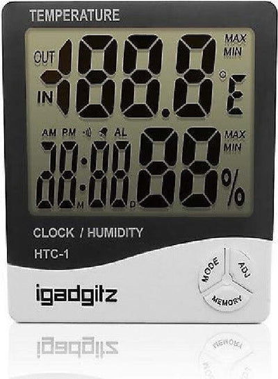 TERMOMETRO IGROMETRO HTC1 DA INTERNO DIGITALE TEMPERATURA UMIDITA' ORA DATA CASA Giardino e giardinaggio/Termometri e dispositivi metereologici/Igrometri Trade Shop italia - Napoli, Commerciovirtuoso.it