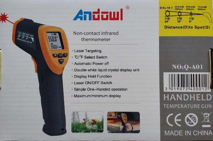 Termometro Pistola Digitale Per Temperatura A Infrarossi Senza Contatto Q-a01 Commercio Industria e Scienza/Test e misurazione/Temperatura e umidità/Termometri/Termometri a infrarossi Trade Shop italia - Napoli, Commerciovirtuoso.it