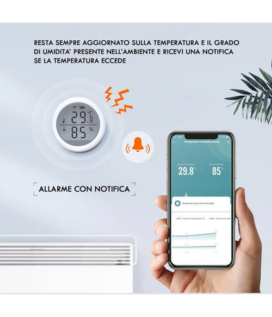 Termometro Smart Wifi Sensore Temperatura Umidita App Ifttt Smart Life Alexa Google