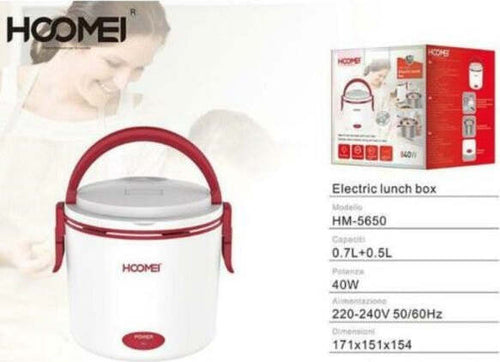 Termos-Per-Alimenti-40w-0.7lt+0.5lt-Contenitore-Porta-Pranzo-Elettrica-Hoomei-Hm-5650