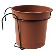 Vaso con Supporto in metallo per balcone "Hydral" per fiori e piante