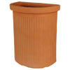 Vaso Semicerchio Millerighe rotondo in resina per piante e fiori Made in Italy da esterno