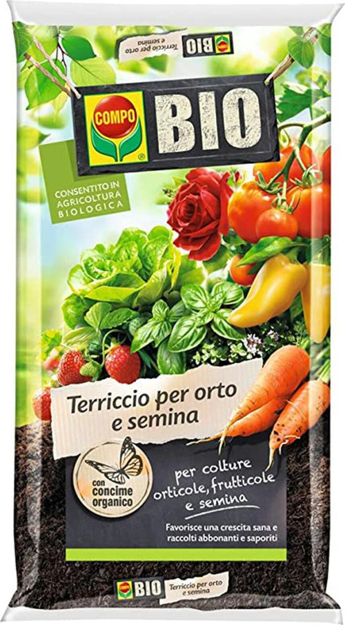 Terriccio Bio Per Orto E Semina Substrato Professionale Biologico Lt 50 Giardino e giardinaggio/Giardinaggio/Terra terricci e pacciami/Pacciami La Zappa - Altamura, Commerciovirtuoso.it