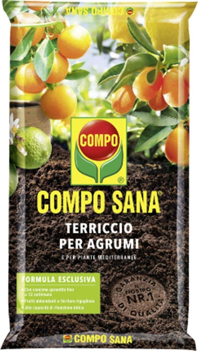 Terriccio Compo Sana Substrato Professionale Per Agrumi Concimato E Sterilizzato Giardino e giardinaggio/Giardinaggio/Terra terricci e pacciami/Pacciami La Zappa - Altamura, Commerciovirtuoso.it