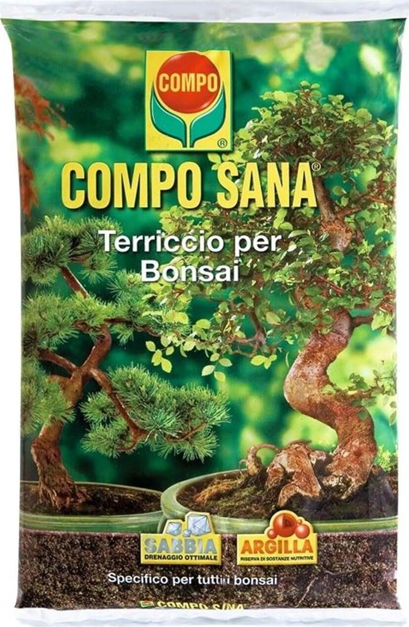 Terriccio per bonsai con sabbia, argilla, concimato e sterilizzato 5 lt  Compo