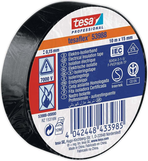 Tesa-Nastro-Isolante-Nero-(L-x-B)-10m-x-15mm