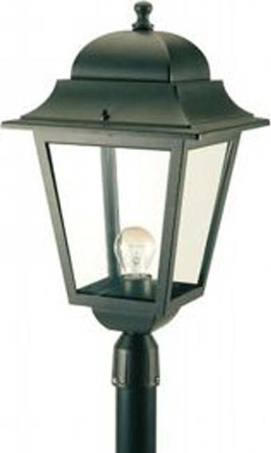 Testa-Palo-1-Luce-E27Mito-In-Allumino-Nero-E-Vetro-Manicotto-Diametro-6-Cm