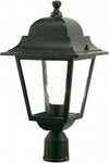 Testa-Palo-1-Luce-E27Old-In-Alluminio-Color-Nero-E-Vetro-Trasparente