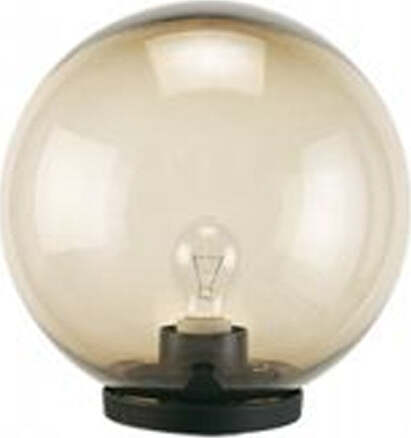 Testa-Palo-1-Luce-Globo-In-Termoplastco-Sfera-Ø-20-Cm-Nero---Fume'