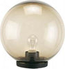 Testa-Palo-1-Luce-Globo-In-Termoplastco-Sfera-Ø-20-Cm-Nero---Fume'