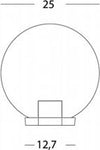 Testa-Palo-1-Luce-Globo-In-Termoplastco-Sfera-Ø-25-Cm-Nero---Opale