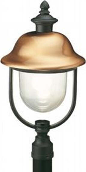 Testa-Palo-A-1-Luce-E27Rustica-In-Alluminio-Grigio-Rame-E-Termoplastica-Rustica