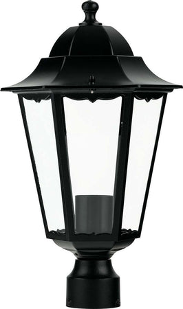 Testa Palo Lanterna Milano Nera 1Xe27 22X37,5Cm Illuminazione/Illuminazione per esterni/Luci per sentieri Led Mall Home - Napoli, Commerciovirtuoso.it