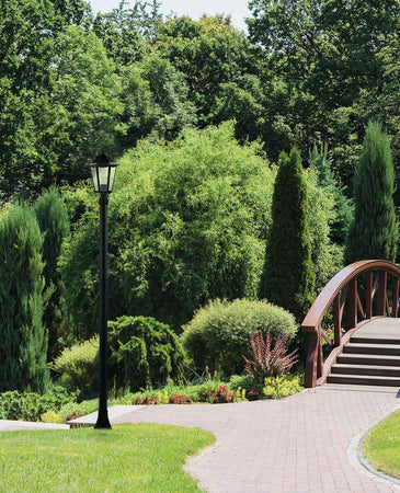 Testa Palo Lanterna Milano Nera 1Xe27 22X37,5Cm Illuminazione/Illuminazione per esterni/Luci per sentieri Led Mall Home - Napoli, Commerciovirtuoso.it