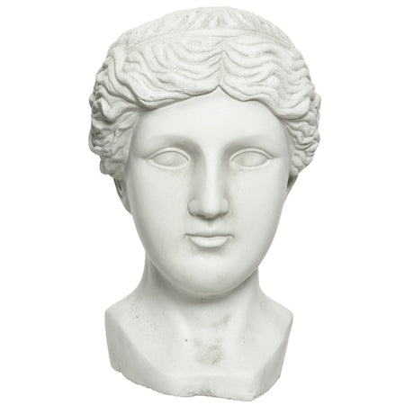 Statua decorativa in poliresina Testa Artemide Porta vaso decorativo h 39 cm