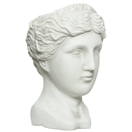 Statua decorativa in poliresina Testa Artemide Porta vaso decorativo h 39 cm