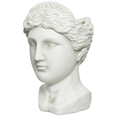 Statua decorativa in poliresina Testa Artemide Porta vaso decorativo h 39 cm