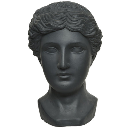 Statua decorativa in poliresina Testa Artemide Porta vaso decorativo h 39 cm
