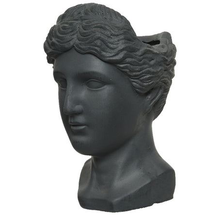Statua decorativa in poliresina Testa Artemide Porta vaso decorativo h 39 cm