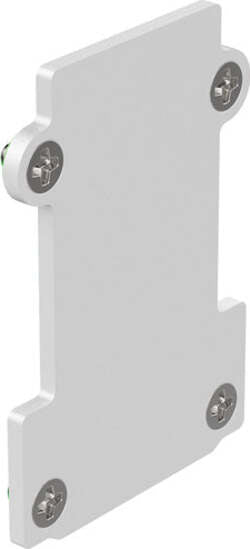 Testata-A-Incasso-Senza-Foro-Ego-Alluminio-Bianco