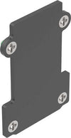 Testata-A-Incasso-Senza-Foro-Ego-Alluminio-Nero
