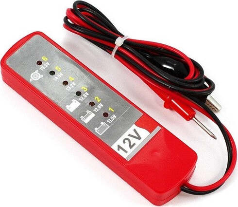 TESTER DIGITALE 12V 6 LED VERIFICA CONTROLLO BATTERIA ALTERNATORE AUTO MOTO TEST  Trade Shop italia - Napoli, Commerciovirtuoso.it