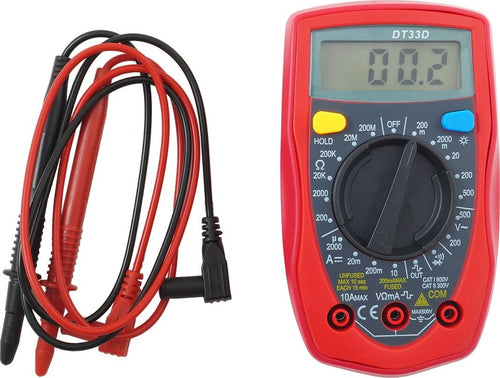 TESTER MULTIMETER DIGITALE DISPLAY LCD 10A CON PUNTALI PROFESSIONALE MOD DT33D Fai da te/Materiale elettrico/Attrezzi e tester/Multimetri Trade Shop italia - Napoli, Commerciovirtuoso.it