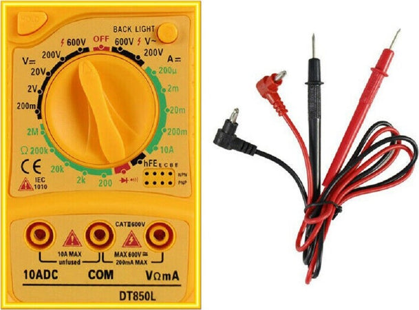 Tester Multimetro Digitale Con Puntali E Cavi Misuratore Di Tensione Dt850l Casa, arredamento e bricolage > Bricolage e fai da te > Multimetri Trade Shop italia - Napoli, Commerciovirtuoso.it