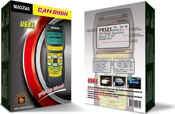 TESTER OBD2 II SCANNER LETTORE DI CODICI DIAGNOSTICA LA CENTRALINA AUTO COD.U581  Trade Shop italia - Napoli, Commerciovirtuoso.it