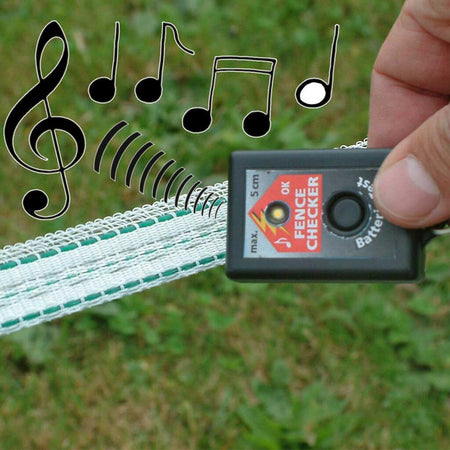 Tester ottico e acustico di controllo per recinto elettrico