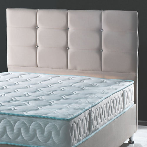 Testiera letto Nova 120x8x110H cm. in ecopelle tortora