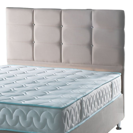 Testiera letto Nova 120x8x110H cm. in ecopelle tortora