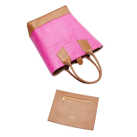 N°21 borse a tracolla donna n21 - vertical shopper raffia - fucsia da donna