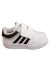 sarpe sneakers Bambini e ragazzi adidas hoops  bianco-nero velcro