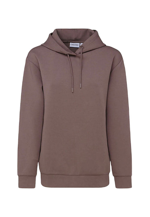 calvin klein FELPA MINIMAL LOGO SCUBA HOODIE da donna