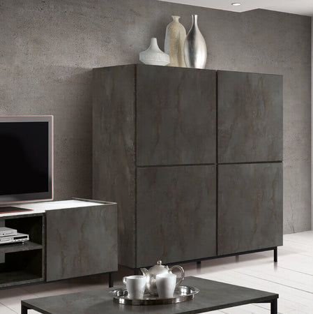 THALIA---credenza-moderna-con-ante-ammortizzate-cm-136-x-50-x-151-h-Antracite-Milani-Home