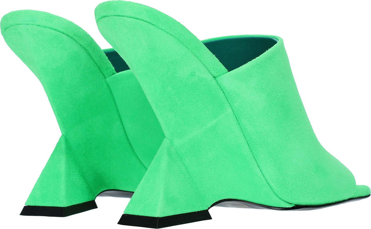 The-Attico-Scarpe-con-Tacco-Verde-da-donna