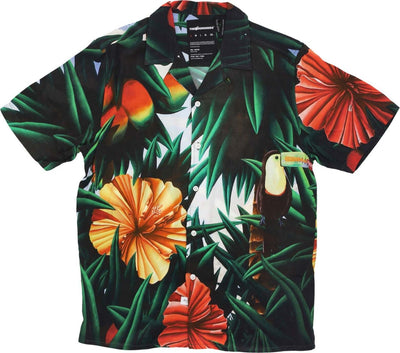 THE-HUNDREDS-Camicia-Manica-Corta-Uomo-Blooming-Woven-Forest-da-uomo