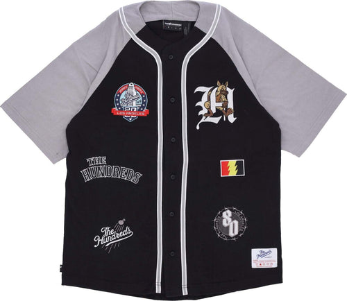 THE-HUNDREDS-Casacca-Bottoni-Uomo-League-Jersey-Black-da-uomo