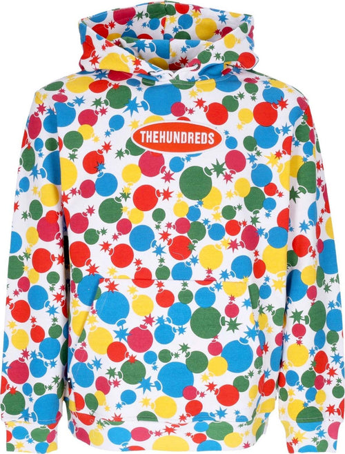 THE-HUNDREDS-Felpa-Cappuccio-Uomo-Bubbles-Pullover-White-da-uomo