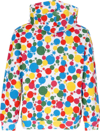 THE-HUNDREDS-Felpa-Cappuccio-Uomo-Bubbles-Pullover-White-da-uomo