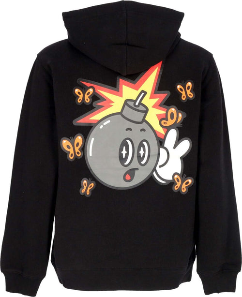 THE-HUNDREDS-Felpa-Cappuccio-Uomo-Butterfly-Adam-Pullover-Black-da-uomo