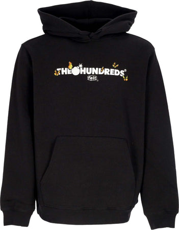 THE-HUNDREDS-Felpa-Cappuccio-Uomo-Butterfly-Adam-Pullover-Black-da-uomo