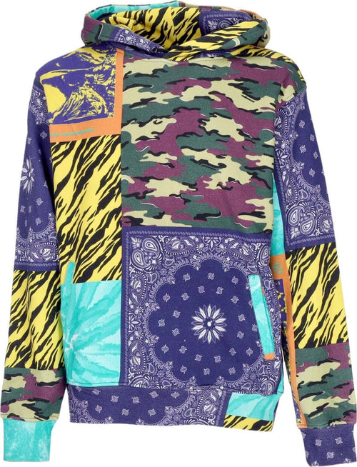 THE-HUNDREDS-Felpa-Cappuccio-Uomo-Mixed-Media-Pullover-Multi-da-uomo