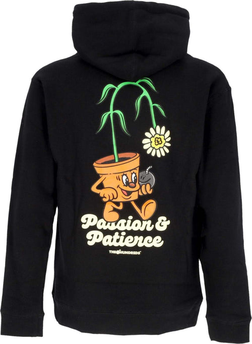 THE-HUNDREDS-Felpa-Cappuccio-Uomo-Passion-&-Patience-Pullover-Black-da-uomo