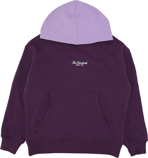 THE-HUNDREDS-Felpa-Cappuccio-Uomo-Rich-Pullover-Purple-da-uomo
