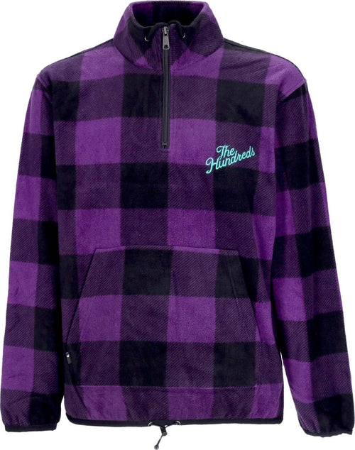 THE-HUNDREDS-Felpa-Collo-Alto-Uomo-Buffalo-Mock-Neck-Pullover-Purple-da-uomo