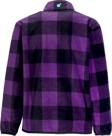 THE-HUNDREDS-Felpa-Collo-Alto-Uomo-Buffalo-Mock-Neck-Pullover-Purple-da-uomo
